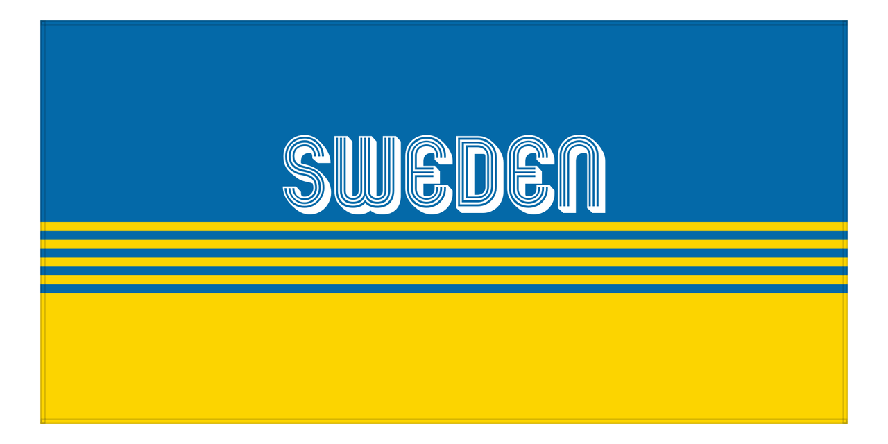 Personalized Sweden Beach Towel - Front View