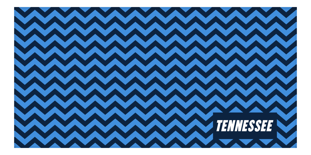 Personalized Tennessee Chevron Beach Towel - Front View