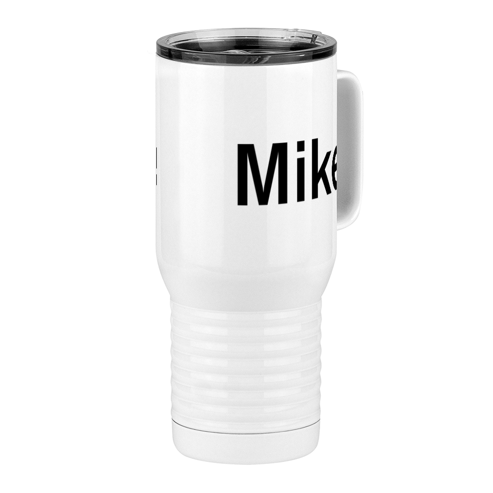 Personalized Travel Coffee Mug Tumbler with Handle (20 oz) - Front Right View