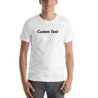 Thumbnail for Personalized T-Shirt - White - Your Custom Text - Shirt View