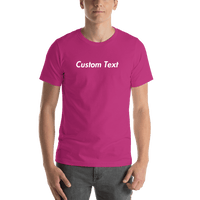 Thumbnail for Personalized T-Shirt - Berry - Your Custom Text - Shirt View