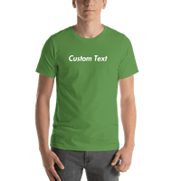 Thumbnail for Personalized T-Shirt - Leaf Green - Your Custom Text - Shirt View
