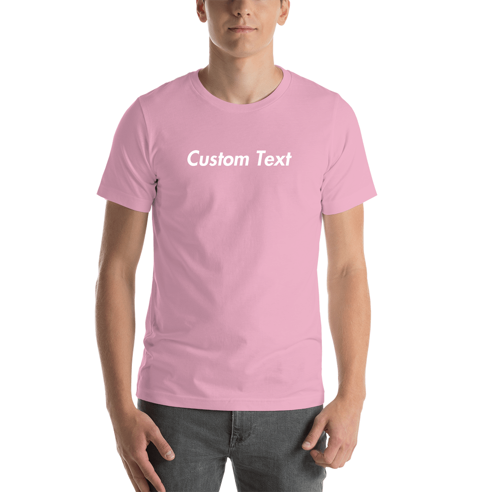 Personalized T-Shirt - Lilac - Your Custom Text - Shirt View