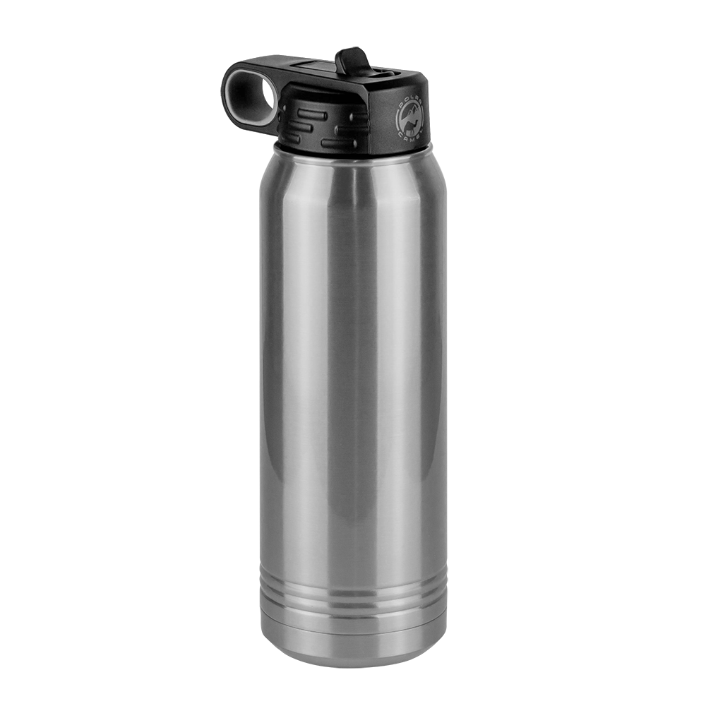 Photo Upload Water Bottle (30 oz) - Square Image - Front Left View