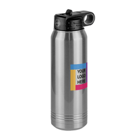 Thumbnail for Upload Your Logo Water Bottle (30 oz) - Square Logo - Front Right View