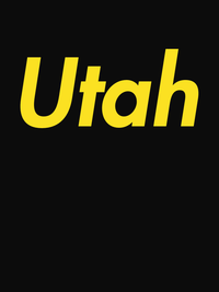 Thumbnail for Personalized Utah T-Shirt - Black - Decorate View