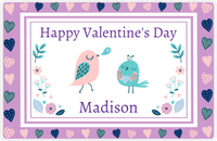 Thumbnail for Personalized Valentines Day Placemat VIII - Heart's Edge - Purple Background -  View