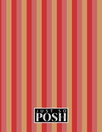 Thumbnail for Personalized Vertical Striped Notebook II - Red and Brown - Rectangle Nameplate - Back View
