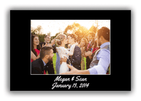 Thumbnail for Personalized Wedding Canvas Wrap & Photo Print - Black Background - Front View