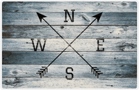 Thumbnail for Personalized Wood Grain Placemat - Arrows - Bluewash Wood -  View