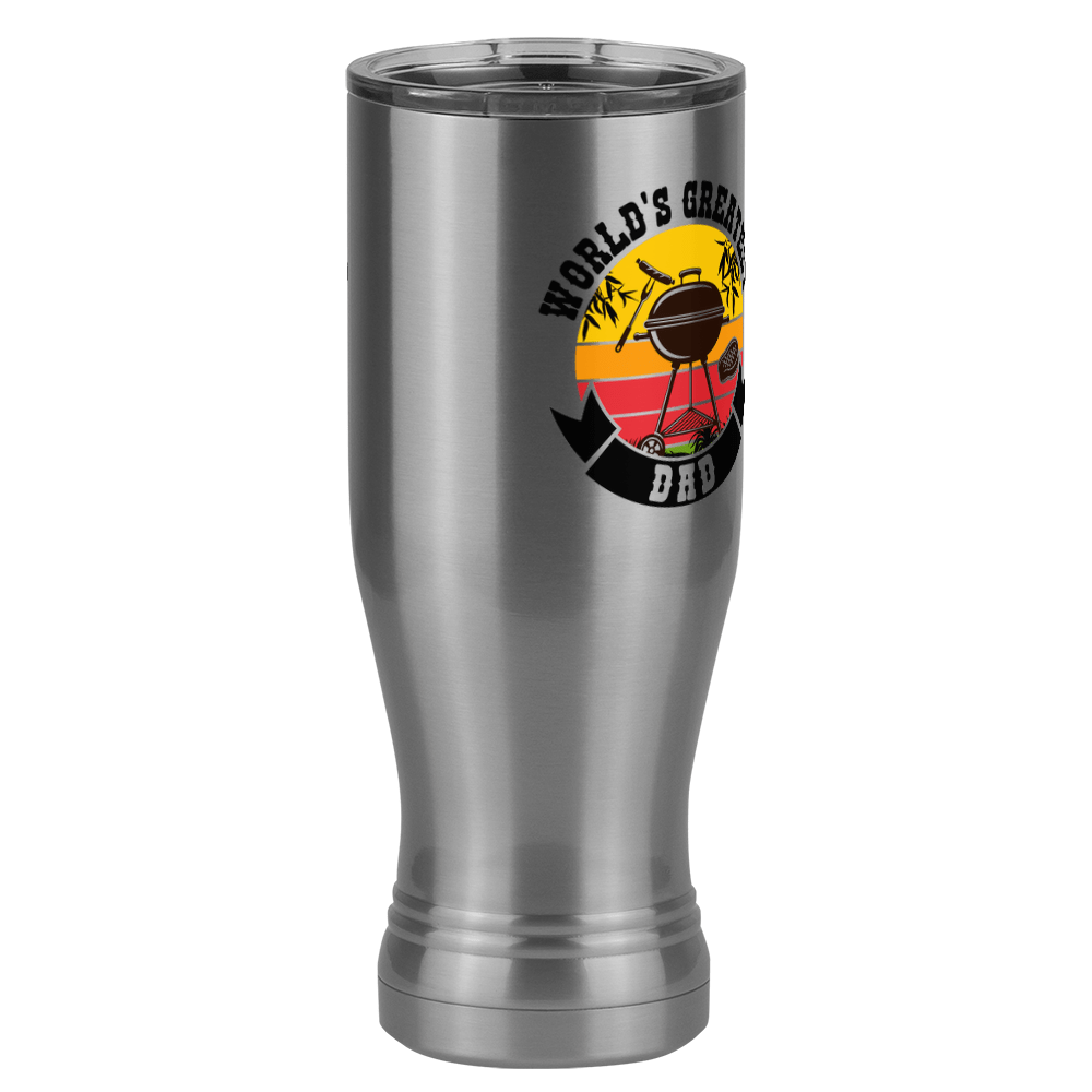 World's Greatest Dad Pilsner Tumbler (20 oz) - BBQ - Front Right View