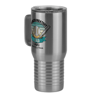 Thumbnail for Personalized World's Greatest Travel Coffee Mug Tumbler with Handle (20 oz) - Front Left View