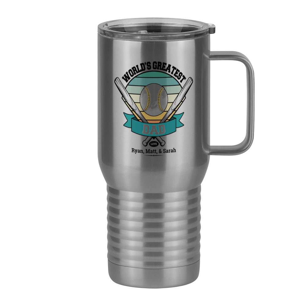 Personalized World's Greatest Travel Coffee Mug Tumbler with Handle (20 oz) - Right View