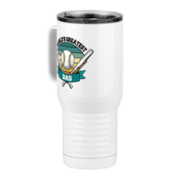 Thumbnail for World's Greatest Dad Travel Coffee Mug Tumbler with Handle (20 oz) - Baseball - Front Left View