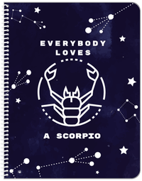 Thumbnail for Zodiac Sign Notebook - Everybody Loves a Scorpio - Front View
