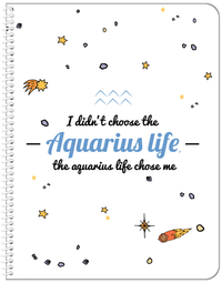 Thumbnail for Zodiac Sign Notebook - Aquarius Life - Front View