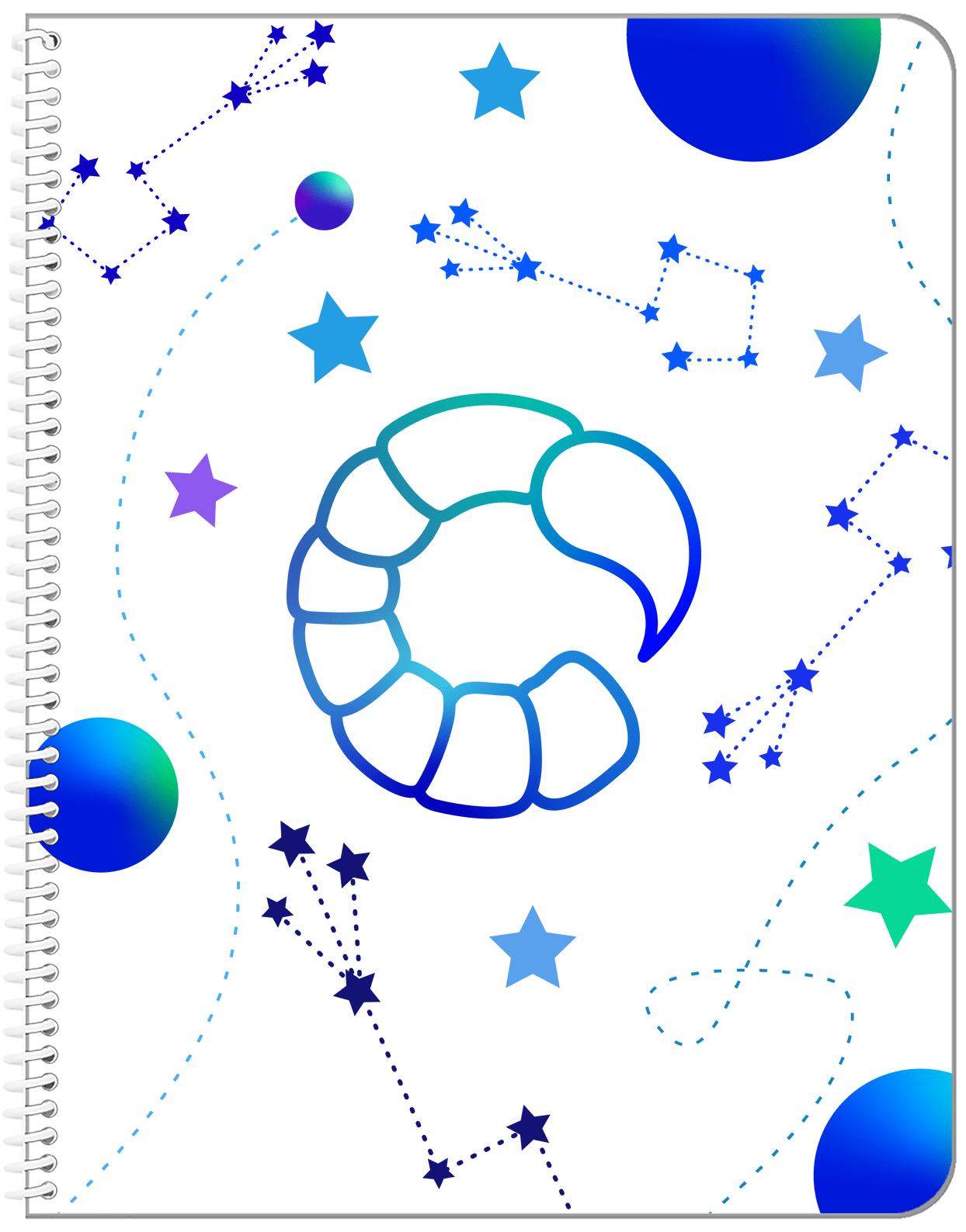 Zodiac Sign Notebook - Constellations - Scorpio - Front View