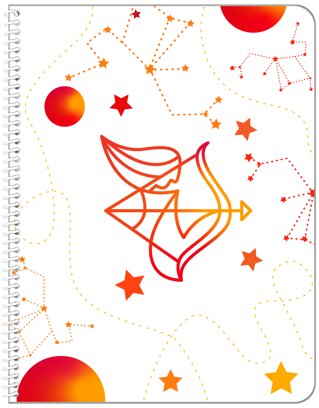 Zodiac Sign Notebook - Constellations - Sagittarius - Front View