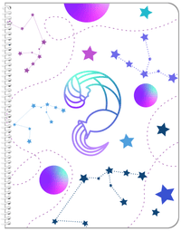 Thumbnail for Zodiac Sign Notebook - Constellations - Aquarius - Front View