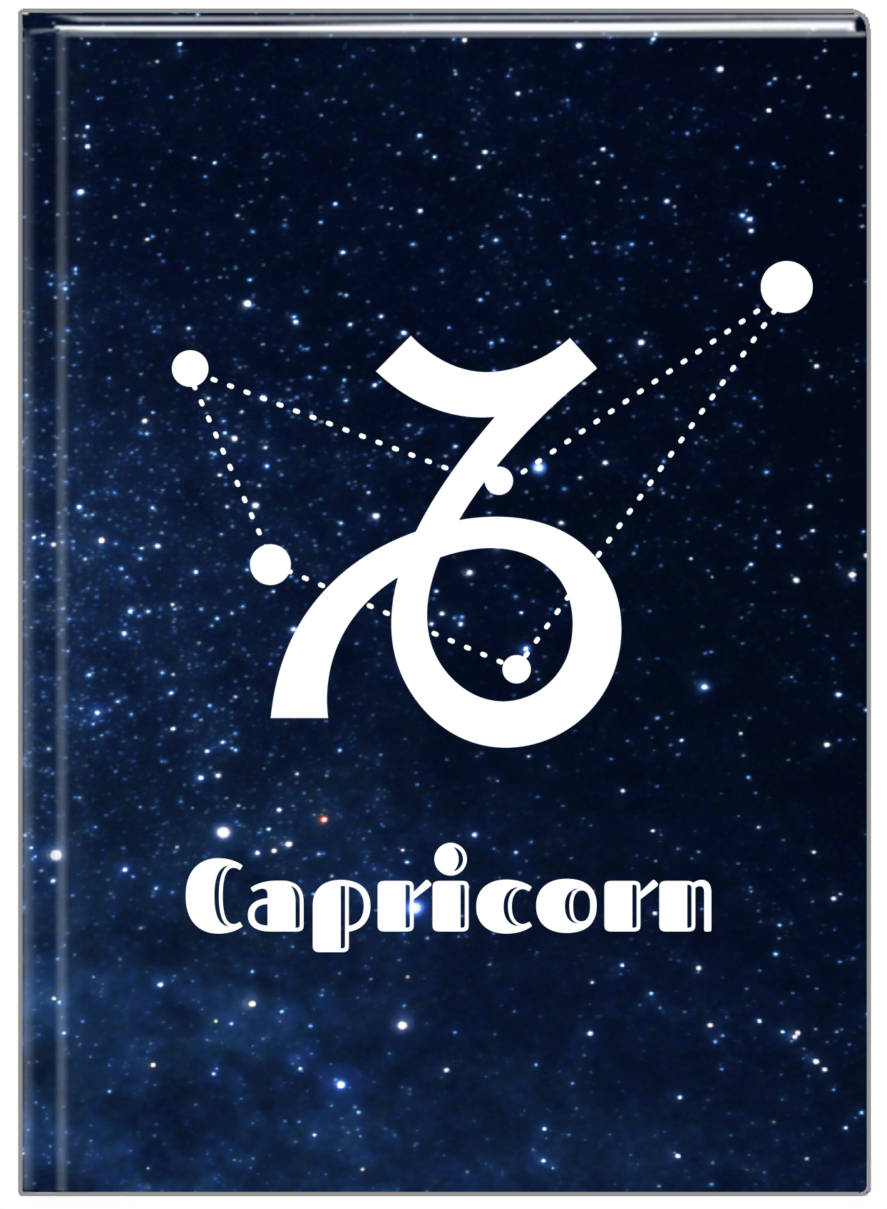Personalized Zodiac Sign Journal - Night Sky - Capricorn - Front View