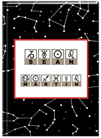 Thumbnail for Personalized Zodiac Sign Journal - Astrology Font - Front View