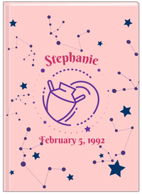 Thumbnail for Personalized Zodiac Sign Journal - Constellation - Aquarius - Front View