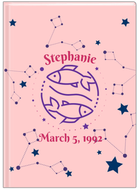 Thumbnail for Personalized Zodiac Sign Journal - Constellation - Pisces - Front View
