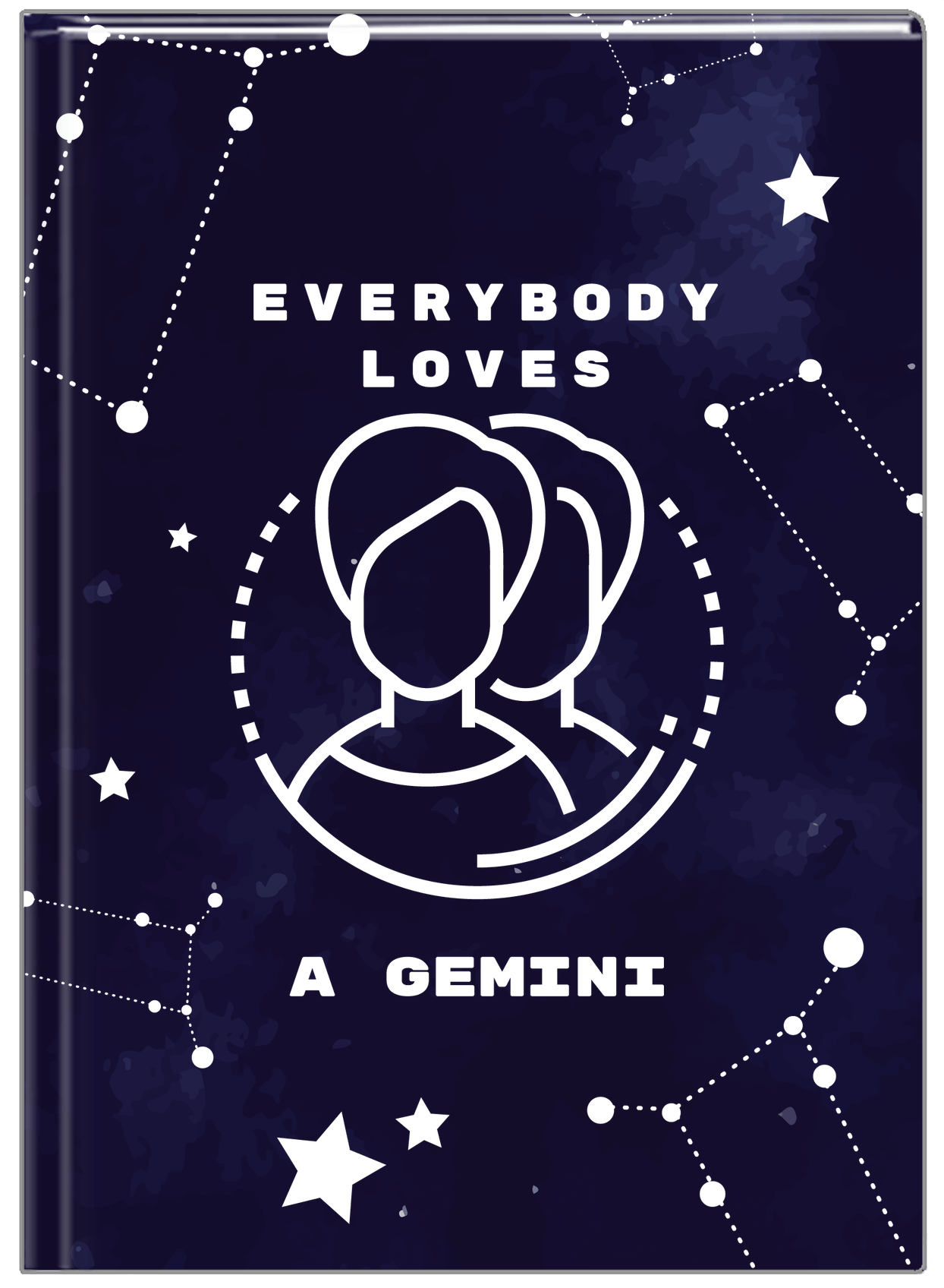 Zodiac Sign Journal - Everybody Loves a Gemini - Front View