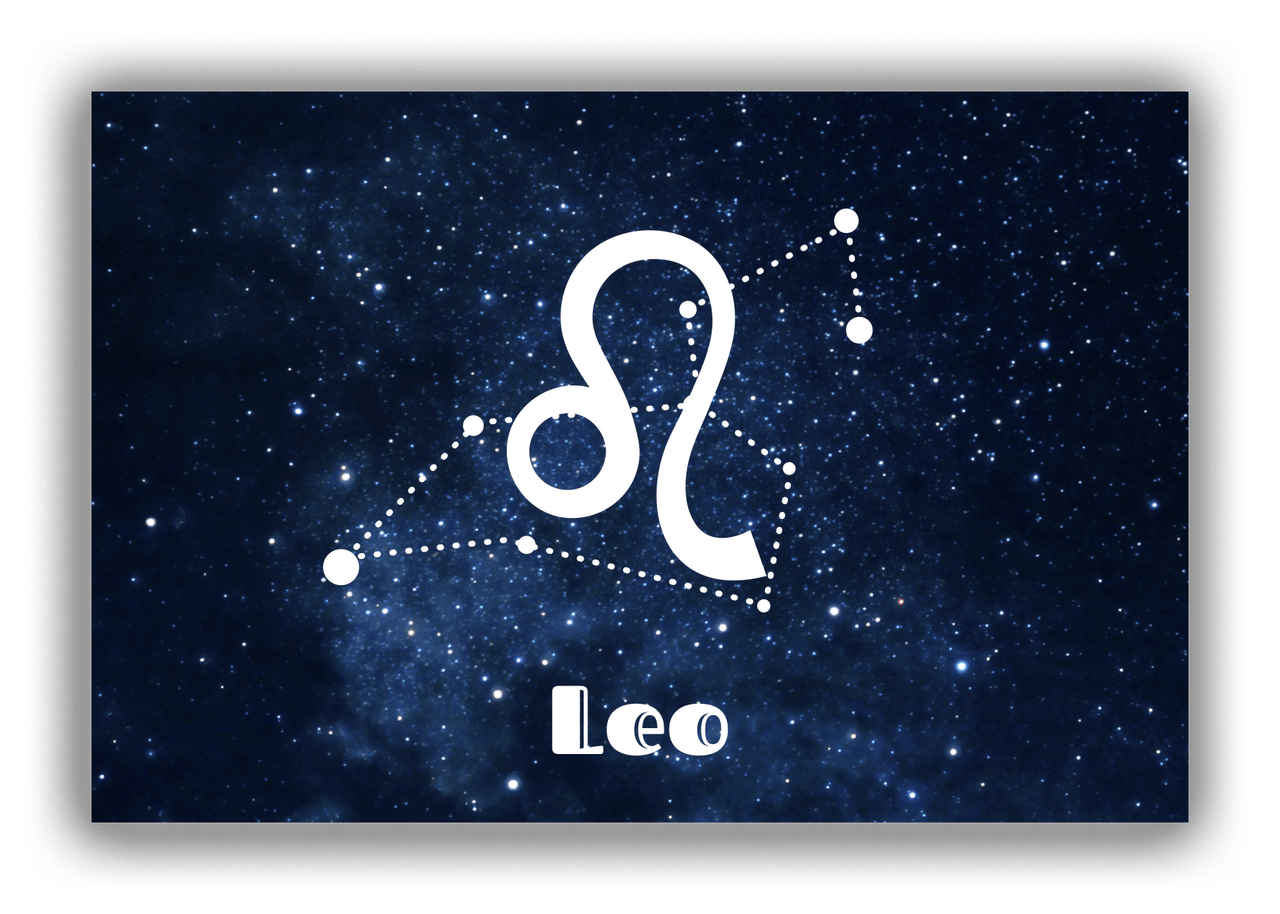 Personalized Zodiac Sign Canvas Wrap & Photo Print - Night Sky - Leo - Front View
