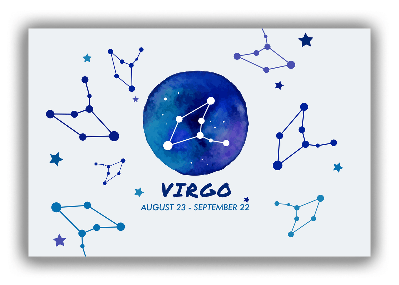 Zodiac Sign Canvas Wrap & Photo Print - Date Range - Virgo - Front View