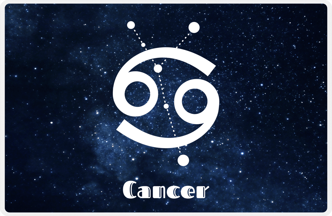 Personalized Zodiac Sign Placemat - Night Sky - Cancer -  View