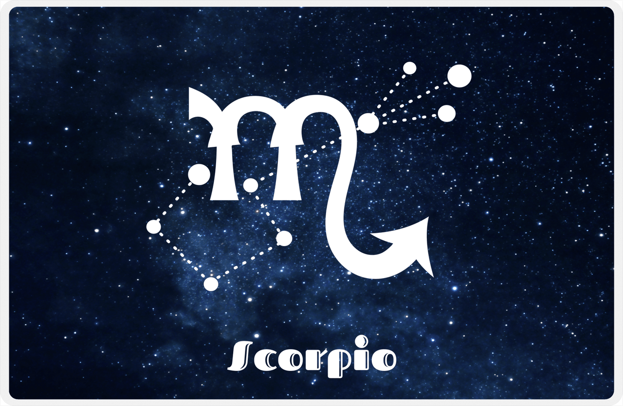 Personalized Zodiac Sign Placemat - Night Sky - Scorpio -  View