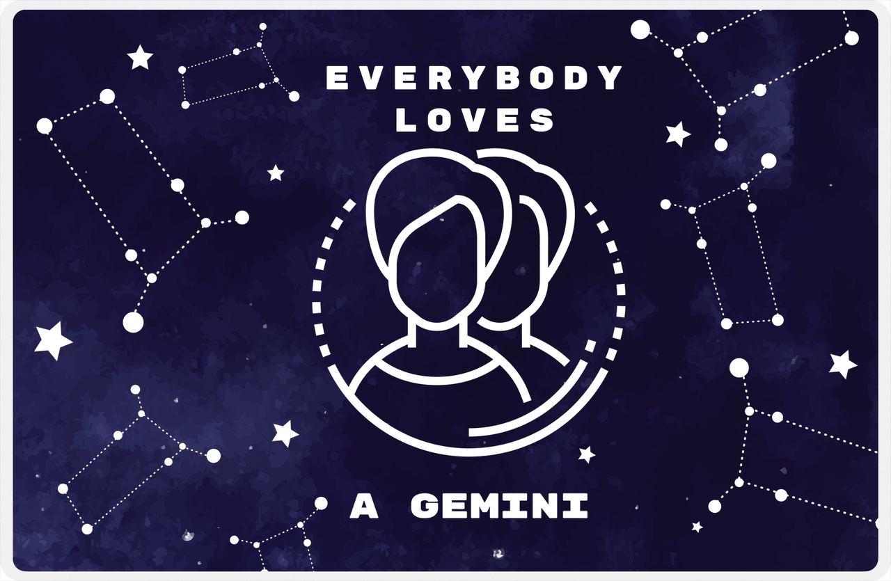 Zodiac Sign Placemat - Everybody Loves a Gemini -  View