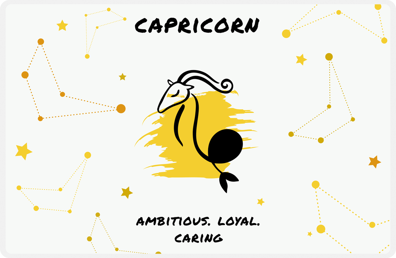 Zodiac Sign Placemat - Characteristics of a Capricorn -  View