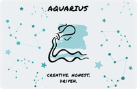 Thumbnail for Zodiac Sign Placemat - Characteristics of an Aquarius -  View