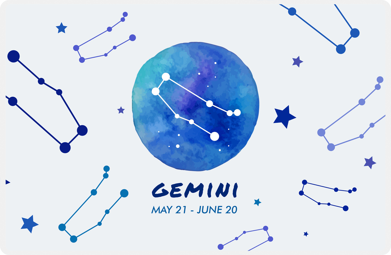 Zodiac Sign Placemat - Date Range - Gemini -  View