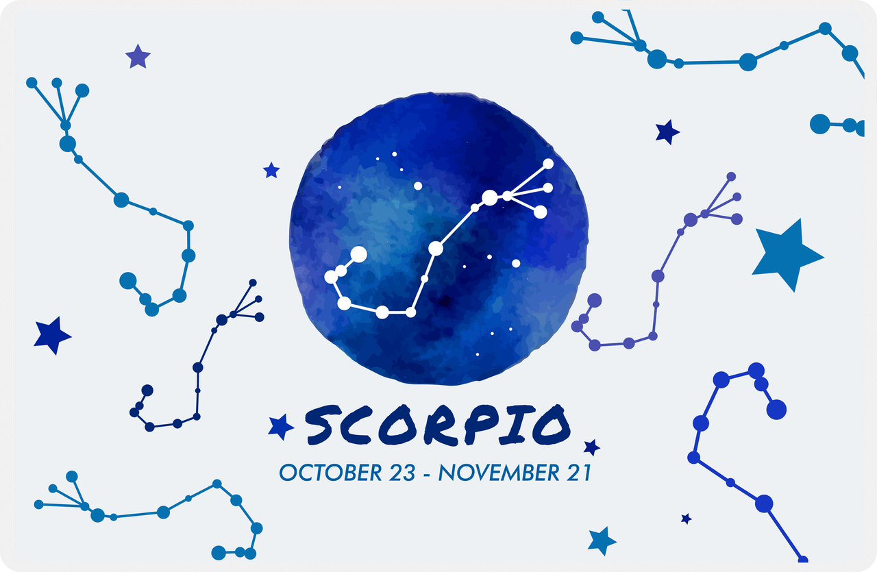 Zodiac Sign Placemat - Date Range - Scorpio -  View