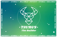 Thumbnail for Zodiac Sign Placemat - Traits of a Taurus -  View