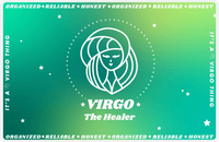 Thumbnail for Zodiac Sign Placemat - Traits of a Virgo -  View