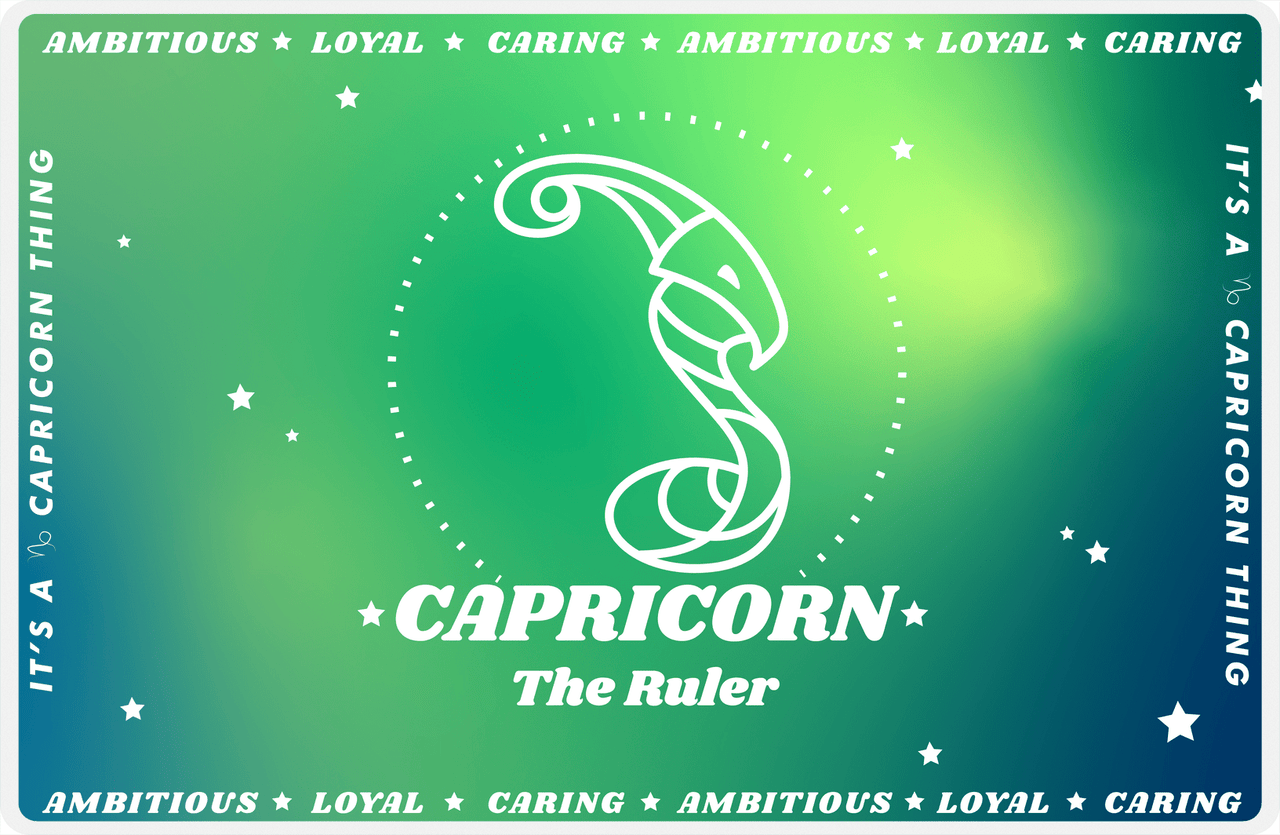Zodiac Sign Placemat - Traits of a Capricorn -  View