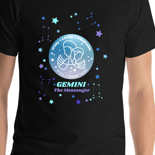 Zodiac Sign T-Shirt - Gemini - Shirt Close-Up View