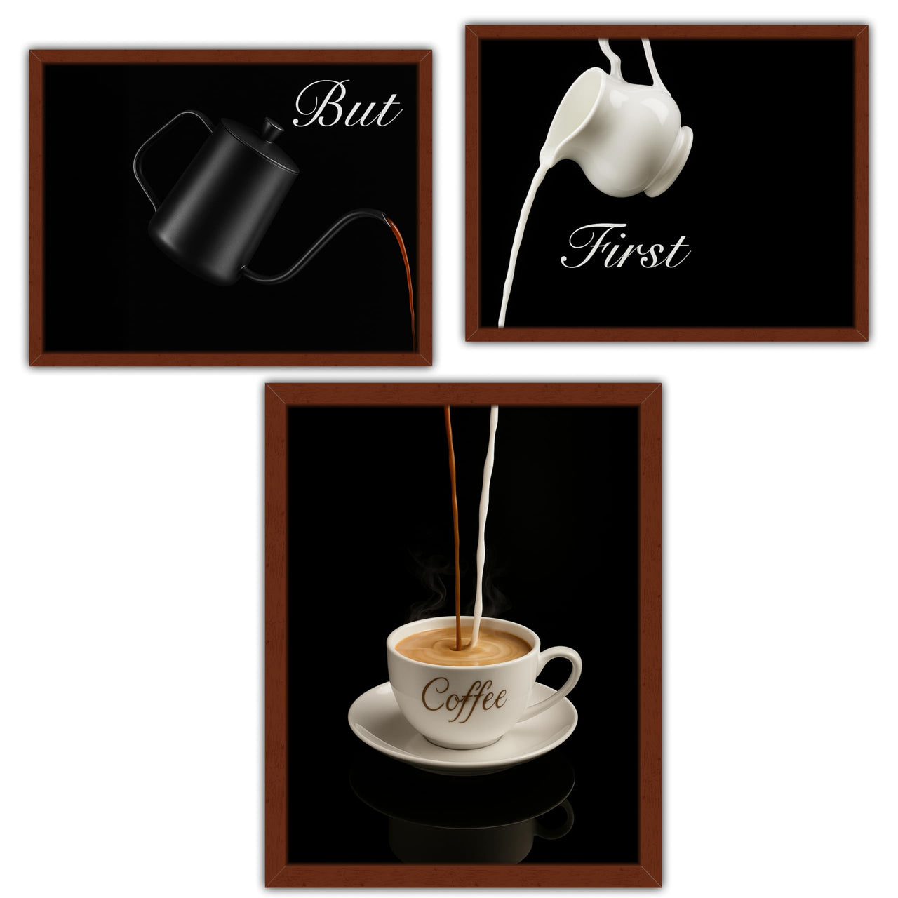 Coffee Bar Kitchen Wall Decor - But First Coffee Bar Sign Kitchen Frames Art Framed Pictures Dining Room Office Wall Decor Modern Decorations