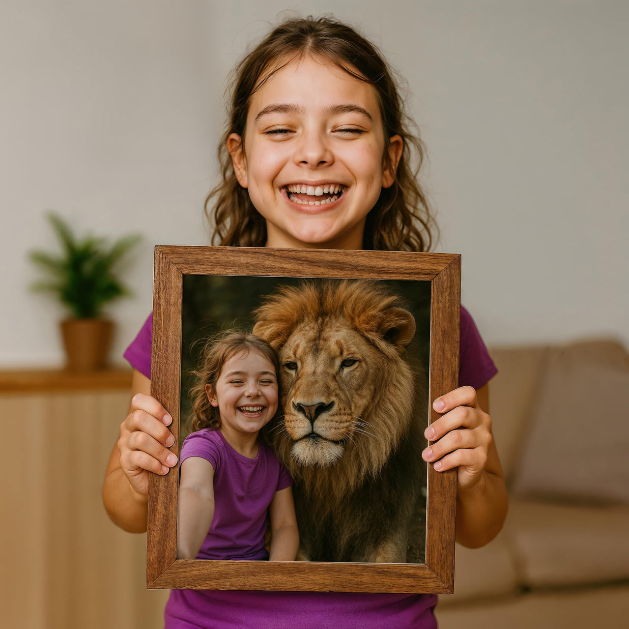 Personalized Dragon Adventure Wall Art – Create Your Own Fantasy Portrait, Transform Photo Into Unique Artwork, Birthday Gift, Ideal Poster For Kids Room, Bedroom, Playroom, Home Decor, Custom Print