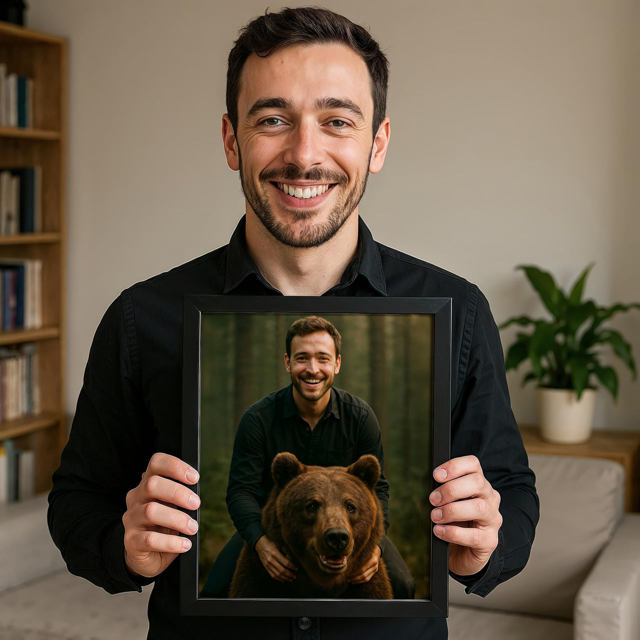 Personalized Dragon Adventure Wall Art – Create Your Own Fantasy Portrait, Transform Photo Into Unique Artwork, Birthday Gift, Ideal Poster For Kids Room, Bedroom, Playroom, Home Decor, Custom Print