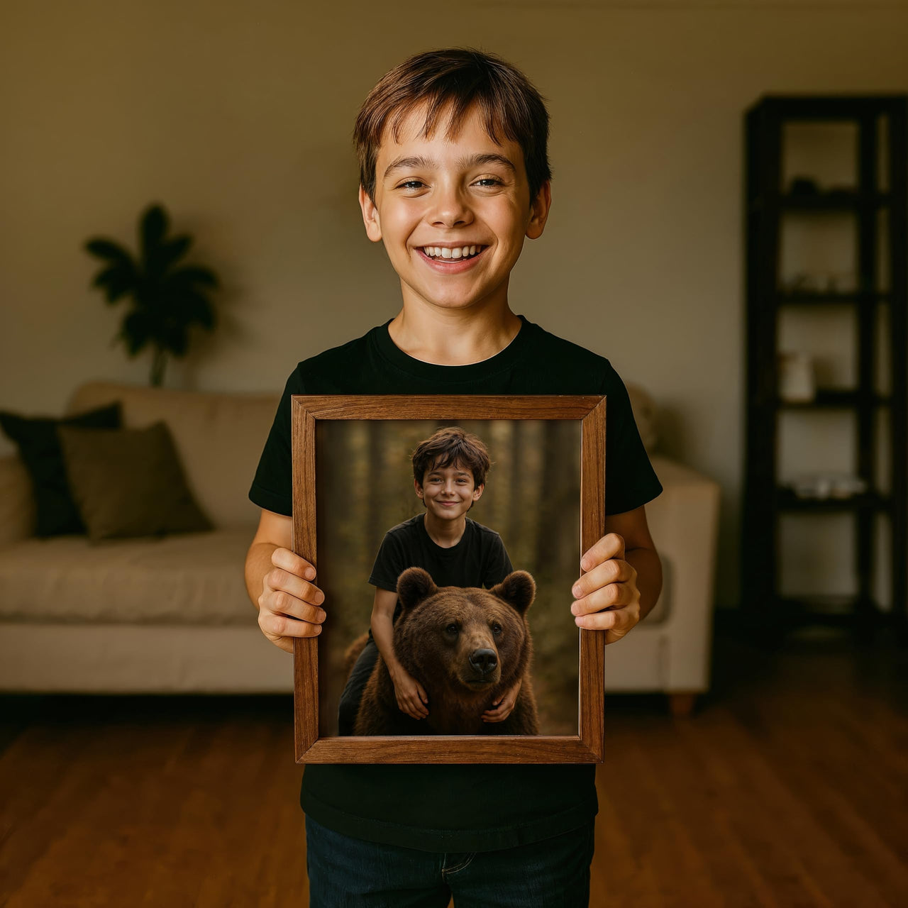 Personalized Dragon Adventure Wall Art – Create Your Own Fantasy Portrait, Transform Photo Into Unique Artwork, Birthday Gift, Ideal Poster For Kids Room, Bedroom, Playroom, Home Decor, Custom Print