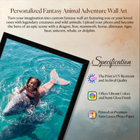 Thumbnail for Personalized Dragon Adventure Wall Art – Create Your Own Fantasy Portrait, Transform Photo Into Unique Artwork, Birthday Gift, Ideal Poster For Kids Room, Bedroom, Playroom, Home Decor, Custom Print