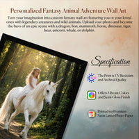 Thumbnail for Personalized Dragon Adventure Wall Art – Create Your Own Fantasy Portrait, Transform Photo Into Unique Artwork, Birthday Gift, Ideal Poster For Kids Room, Bedroom, Playroom, Home Decor, Custom Print