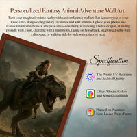 Thumbnail for Personalized Dragon Adventure Wall Art – Create Your Own Fantasy Portrait, Transform Photo Into Unique Artwork, Birthday Gift, Ideal Poster For Kids Room, Bedroom, Playroom, Home Decor, Custom Print