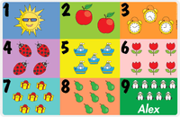 Thumbnail for Personalized Activity Placemat - Learning Numbers I -  View