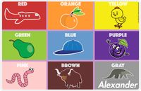 Thumbnail for Personalized Activity Placemat - Learning Colors IV - Purple Background -  View